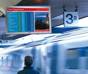 digital signage in transit locations