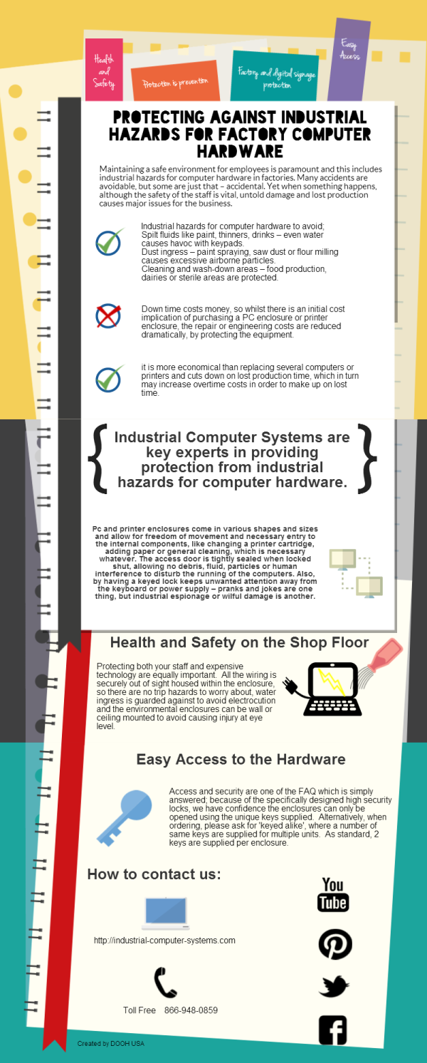 Protecting Against Industrial Hazards for Factory Computer Systems