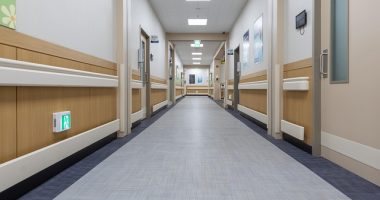 anti-ligature TV enclosure installed in behavioral health unit to reduce ligature risk