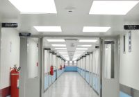 psychiatric patient room designed with safety features to reduce risk