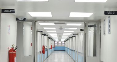 psychiatric patient room designed with safety features to reduce risk