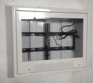 secure television installation in psychiatric hospital patient room