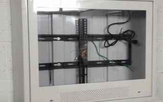 secure television installation in psychiatric hospital patient room