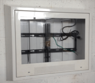 Correctional facility TV housing
